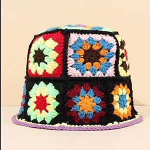 NIP Floral Crochet Bucket Hat